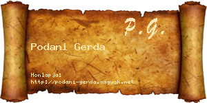 Podani Gerda névjegykártya